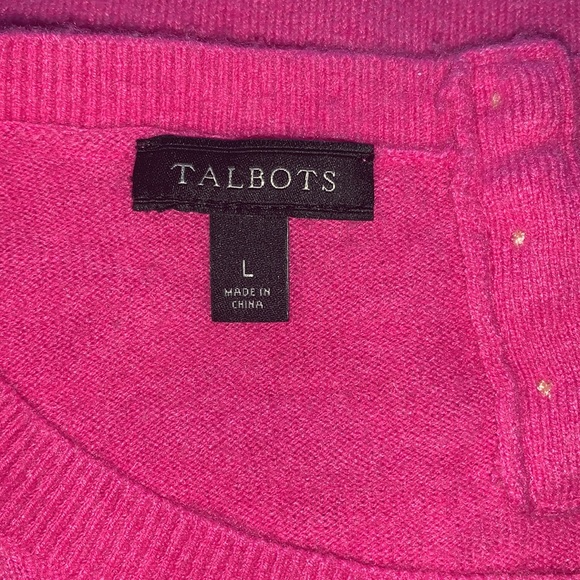 Talbots Lambswool Blend Pink Pullover Sweater - Picture 4 of 6